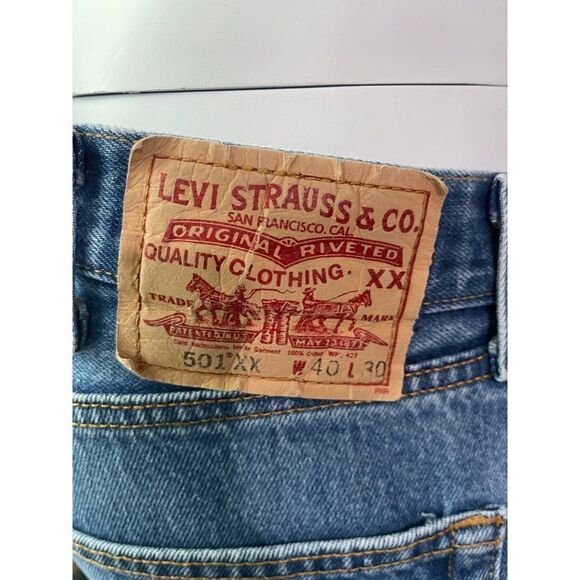 Levi Strauss & Co Light Wash Jeans 501 XX W40 L30 - Picture 7 of 10